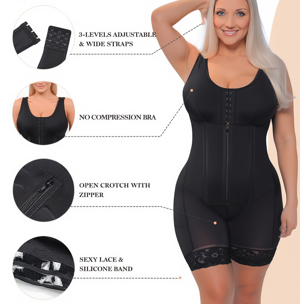 Colombian Waist Trainer Bodysuit for Women | Tummy Control Butt Lifter Shapewear Faja