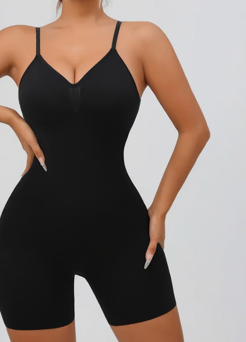 Women’s Seamless Shapewear Bodysuit Shorts – Tummy Control Waist Slimming Body Shaper