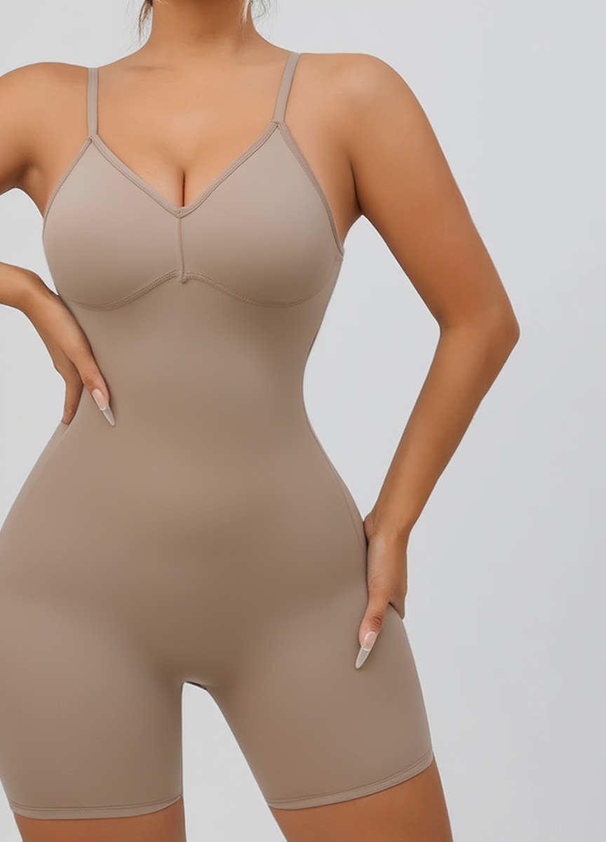 Women’s Seamless Shapewear Bodysuit Shorts – Tummy Control Waist Slimming Body Shaper