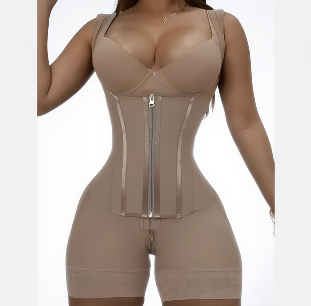 Instant hourglass effect with high compression shapewear for postpartum recovery, post surgery support and all-day tummy control