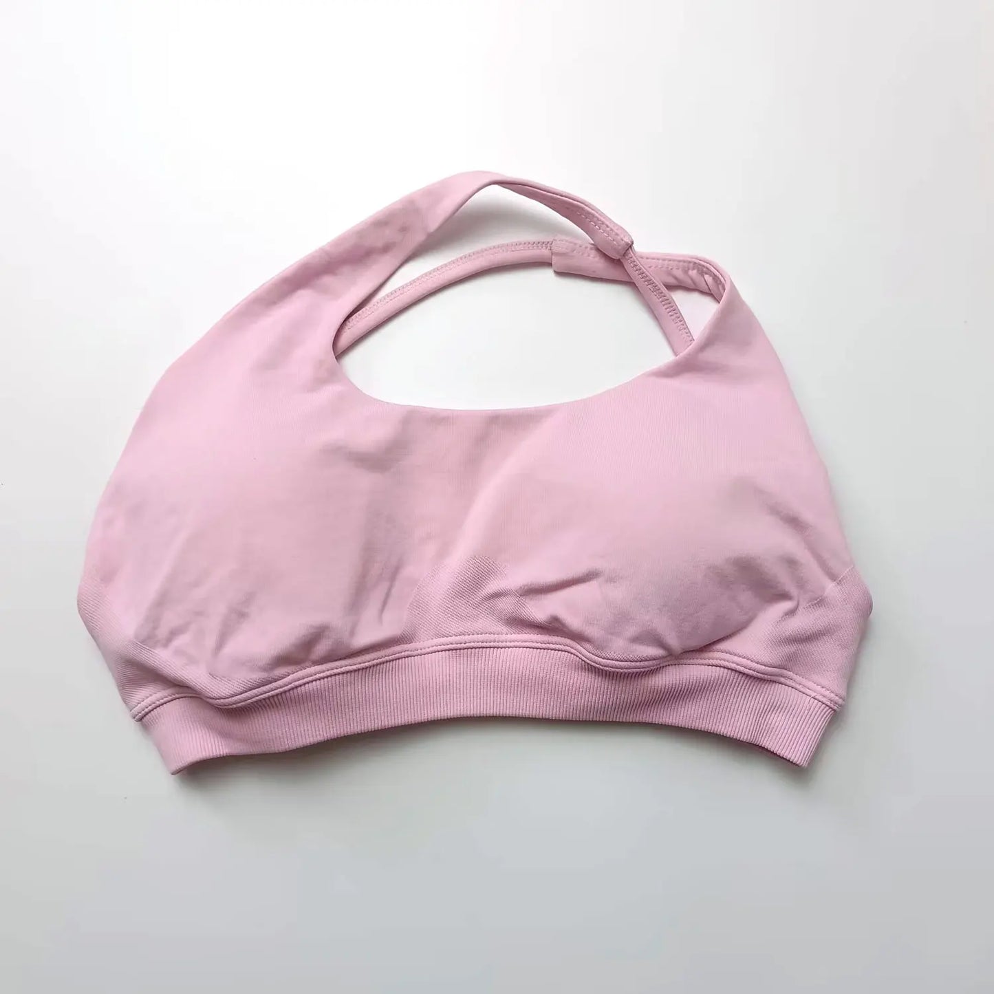 NCLAGEN Asymmetric Sports Bra Gym Top Woman High Support Halter Backless Fitness Speed Activewaer Workout Seamless Underwear