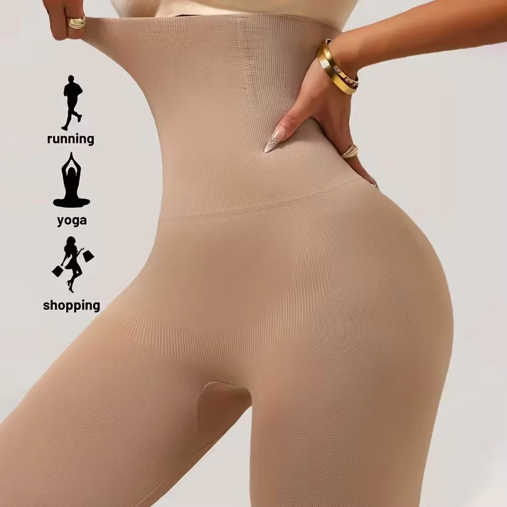 Tummy Control Shaping Leggings High Waist Compression Gym Tights Butt Lift Workout Soft Yoga Pants