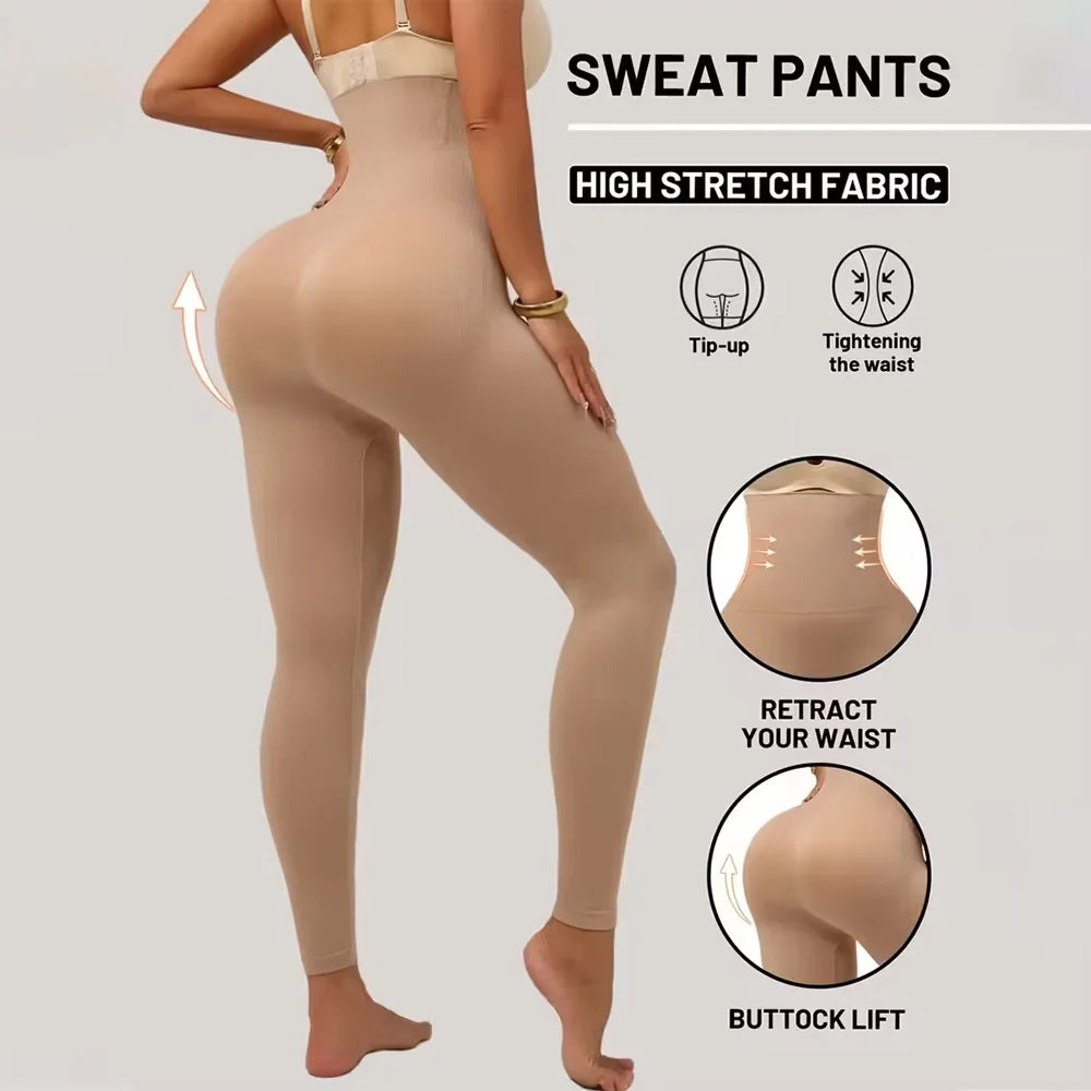 Tummy Control Shaping Leggings High Waist Compression Gym Tights Butt Lift Workout Soft Yoga Pants