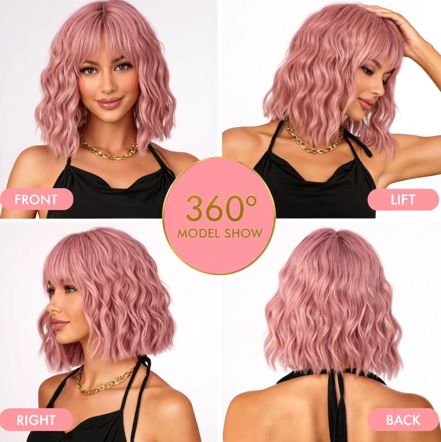 PP Fashion Beauty™ Rose Velvet Wavy Bob Wig